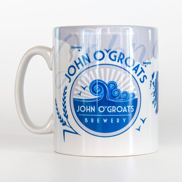 John o' Groats Brewery White Mug with the John o' Groats Brewery Logo